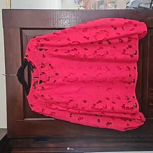Never Worn Size 14 Long Sleeve Lace Cutout Top with Cami